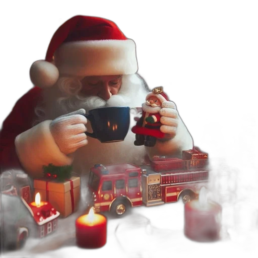 photorealistic, 3d render, concept art, santa transparent PNG cut-out