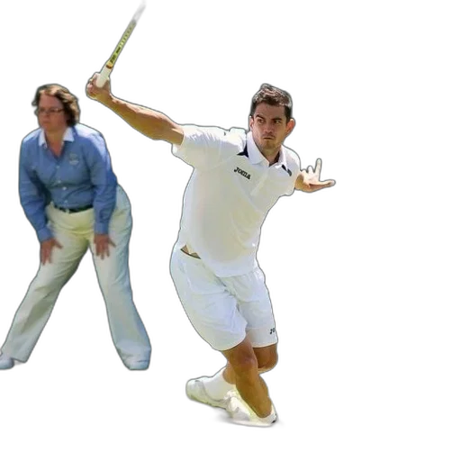 man, white, playing, tennis transparent PNG cut-out