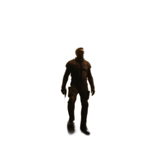 robot, creature, staff, weapon transparent PNG cut-out