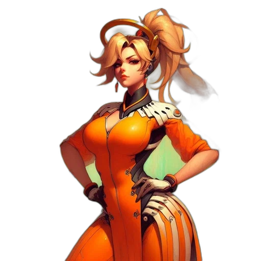 dress, staff, robot, weapon transparent PNG cut-out