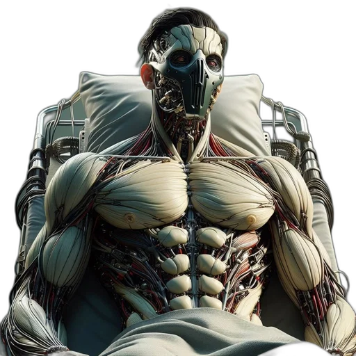 robot, mask, face, concept art transparent PNG cut-out
