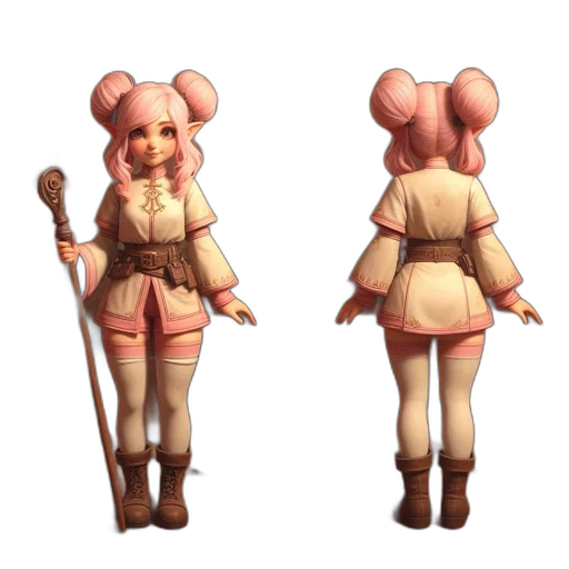 staff, jacket, concept art, 3d render transparent PNG cut-out