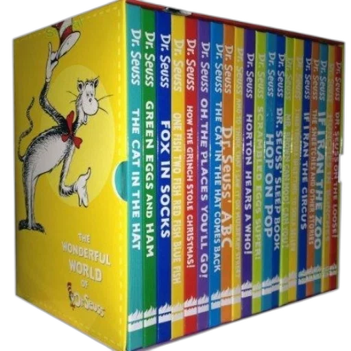 colorful, book, set, featuring transparent PNG cut-out