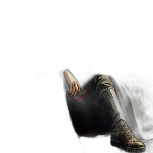 shoes, mask, face, creature transparent PNG cut-out