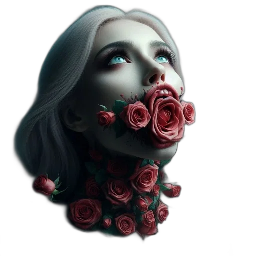 face, mask, flower, jewelry transparent PNG cut-out