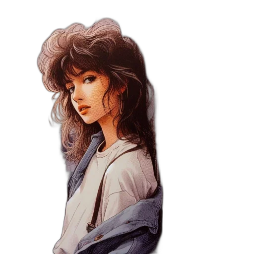 jacket, hair, face, dress transparent PNG cut-out
