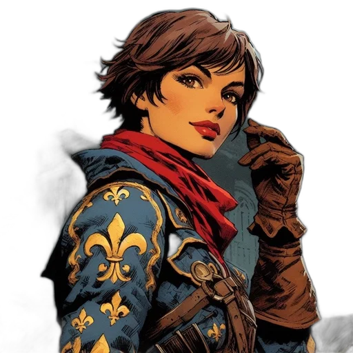 jacket, staff, face, comic book art transparent PNG cut-out