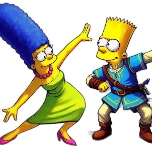 concept art, pixel art, marge, simpson transparent PNG cut-out