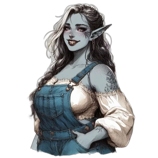 fantasy art, concept art, watercolor, pixel art transparent PNG cut-out
