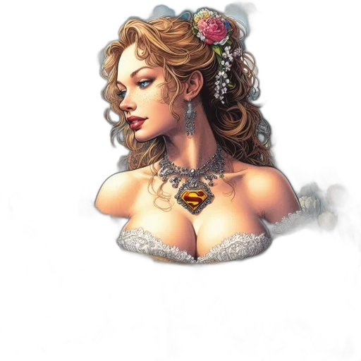 jewelry, crown, dress, fantasy art transparent PNG cut-out
