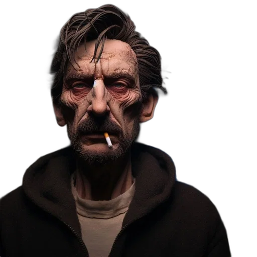 face, mask, jacket, creature transparent PNG cut-out