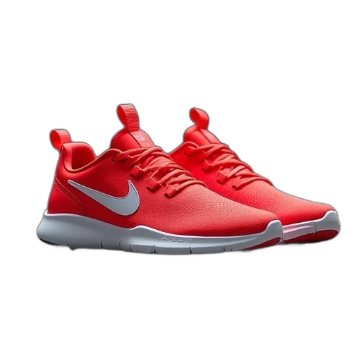 shoes, red, nike, flex transparent PNG cut-out
