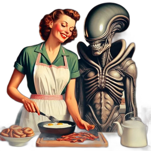 food, robot, creature, concept art transparent PNG cut-out
