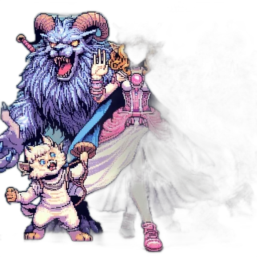concept art, fantasy art, pixel art, watercolor transparent PNG cut-out
