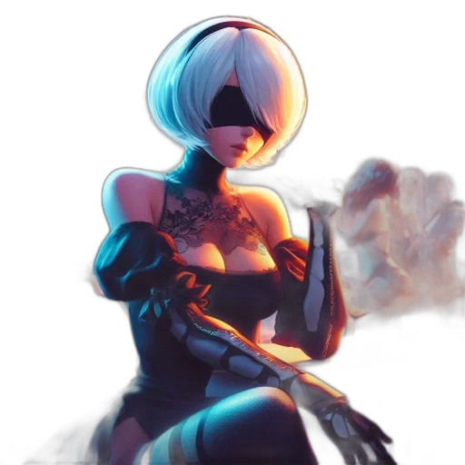 robot, mask, weapon, dress transparent PNG cut-out