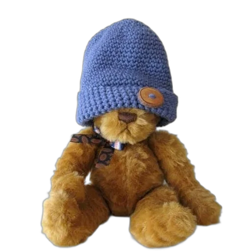 hat, staff, brown, teddy transparent PNG cut-out