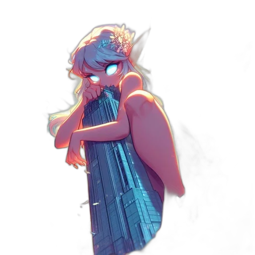 dress, crown, sword, creature transparent PNG cut-out
