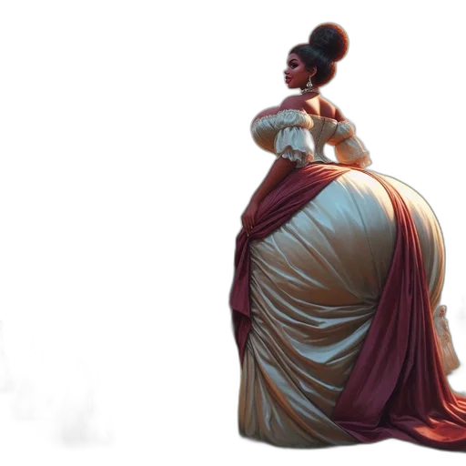 dress, crown, concept art, 3d render transparent PNG cut-out
