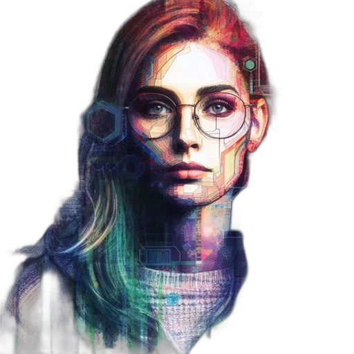 face, robot, jacket, dress transparent PNG cut-out