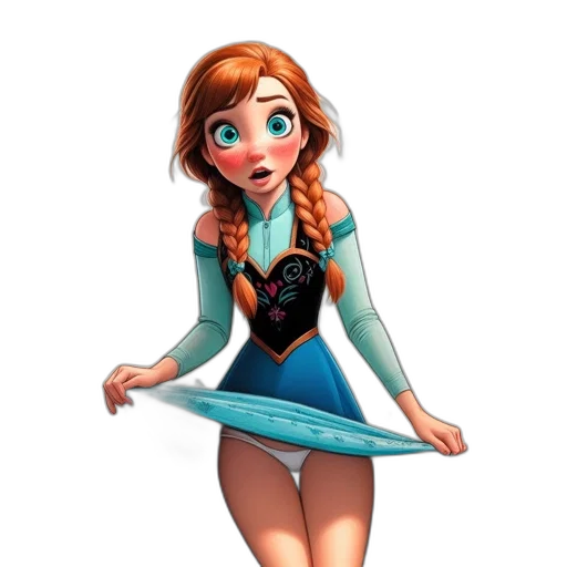 dress, face, jewelry, staff transparent PNG cut-out