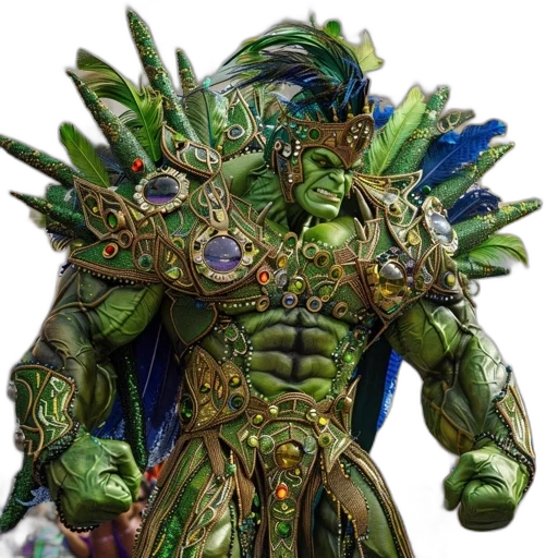 mask, creature, staff, fantasy art transparent PNG cut-out