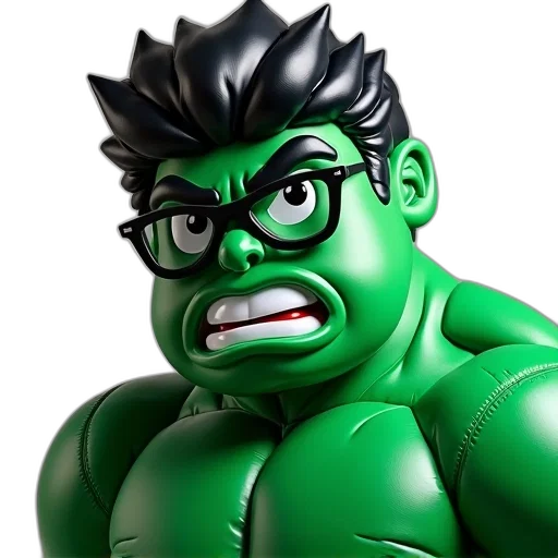 face, 3d render, comic book art, cartoon transparent PNG cut-out