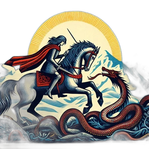 dragon, sword, fantasy art, concept art transparent PNG cut-out