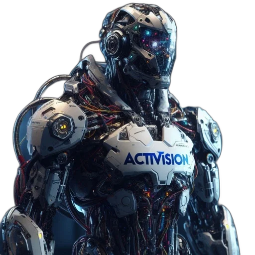 robot, cyberpunk, concept art, 3d render transparent PNG cut-out