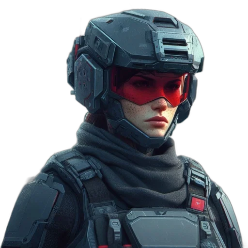face, mask, robot, jacket transparent PNG cut-out