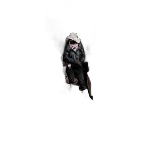 jacket, weapon, staff, hat transparent PNG cut-out