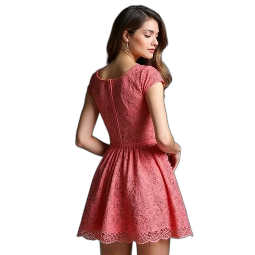dress, red, plus, size transparent PNG cut-out