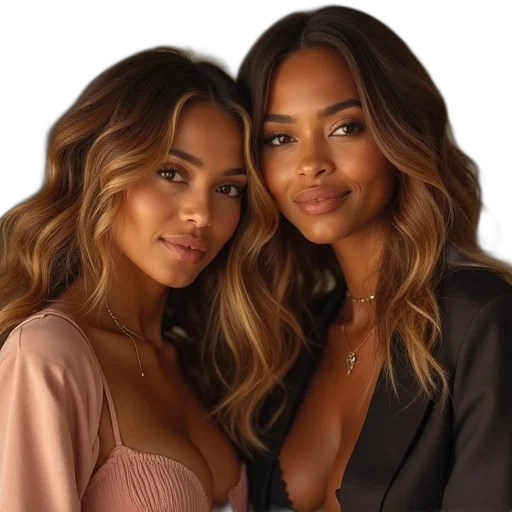 photorealistic, earth tones, beyonce, jayy transparent PNG cut-out