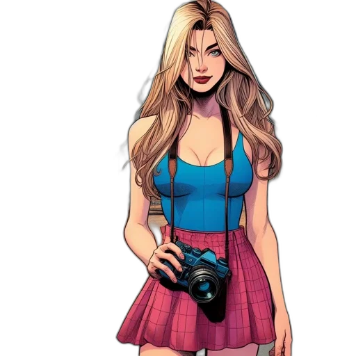 dress, comic book art, cartoon, concept art transparent PNG cut-out