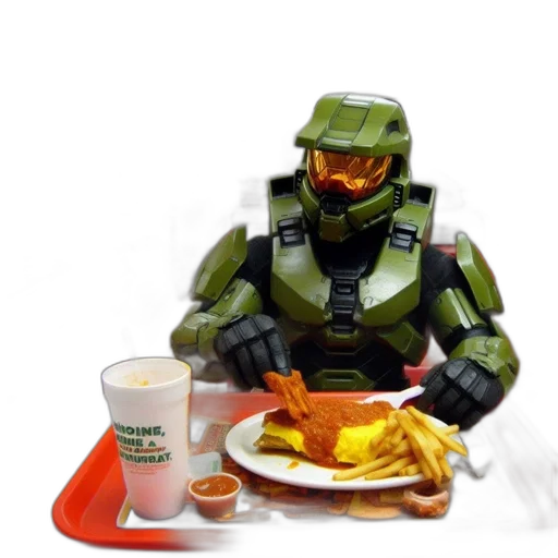 food, robot, 3d render, concept art transparent PNG cut-out