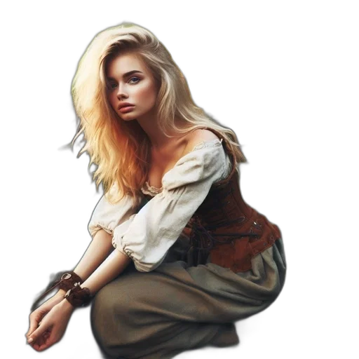 jacket, dress, face, hair transparent PNG cut-out