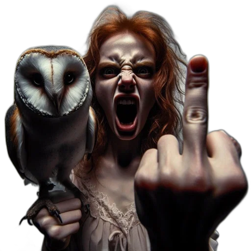 photorealistic, fantasy art, concept art, angry transparent PNG cut-out