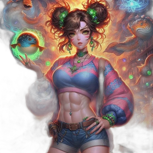 fantasy art, concept art, comic book art, cyberpunk transparent PNG cut-out