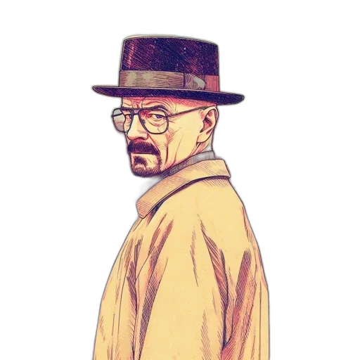 jacket, hat, staff, face transparent PNG cut-out