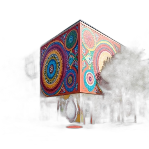 umbrella, furniture, building, 3d render transparent PNG cut-out