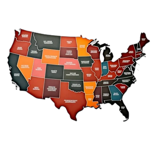 map, showing, capitals, countries transparent PNG cut-out