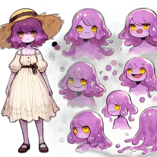 creature, hat, dress, concept art transparent PNG cut-out
