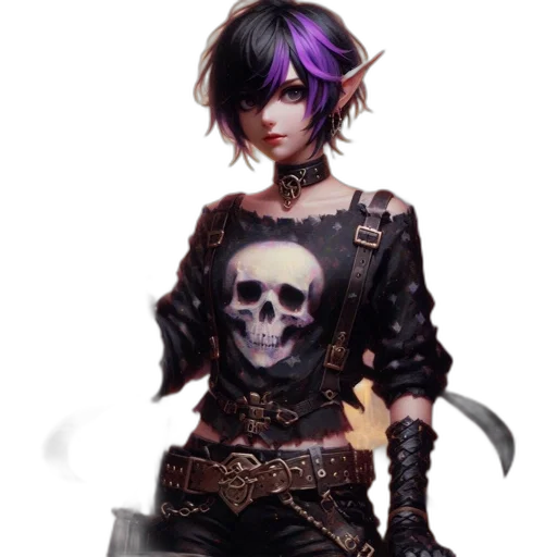 jacket, staff, fantasy art, concept art transparent PNG cut-out
