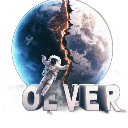 3d render, concept art, outer space, astronaut transparent PNG cut-out