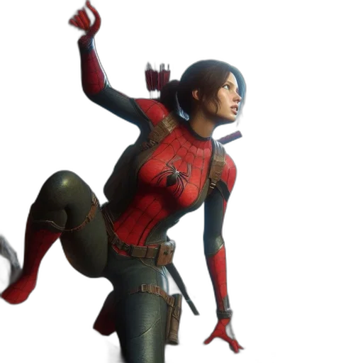 concept art, 3d render, comic book art, red transparent PNG cut-out