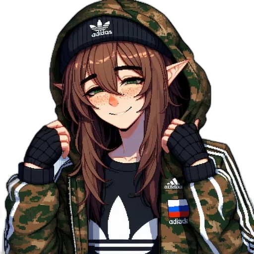 jacket, hat, face, weapon transparent PNG cut-out