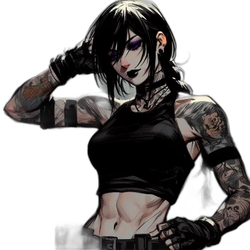comic book art, cyberpunk, cartoon, concept art transparent PNG cut-out