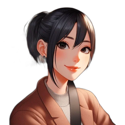 staff, face, jacket, weapon transparent PNG cut-out