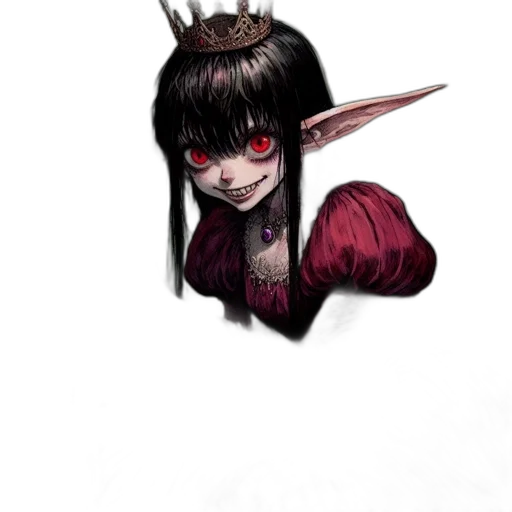 crown, mask, creature, staff transparent PNG cut-out