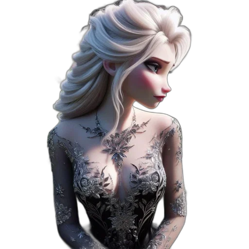 dress, jewelry, crown, face transparent PNG cut-out