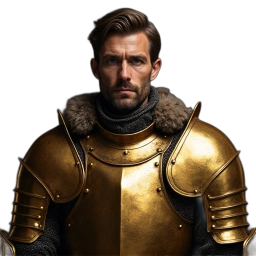 jacket, sword, face, crown transparent PNG cut-out